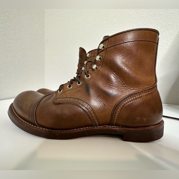 Red Wing Shoes Iron Ranger Size US 10.5 D Men's Leather Boot - Brown Copper 8085 - Picture 7 of 13
